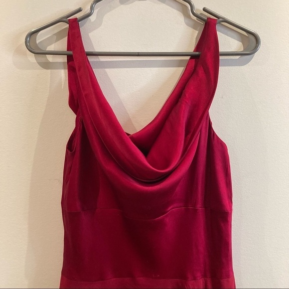 JONES NEW YORK Sz 12 100% Silk Scoop Neck A-Line Lined Dress with Belt - Picture 2 of 8